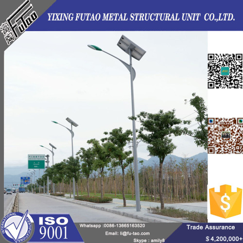 Solar Panel Street Light Cực với mạ kẽm