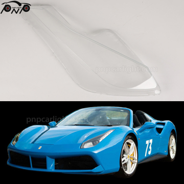 Headlight glass lens cover base shell for Ferrari 488 2015-2019