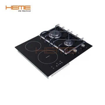 China New Kitchen Appliances: 4 Burners Hybrid Hob with Gas/Ceramic/Induction Panels