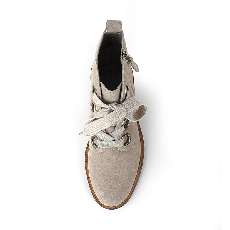 Fashion Suede Lace-Up Ankle Boots