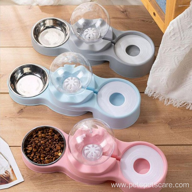 Automatic Feeder Bowls Water Feeding Drinking Kitten