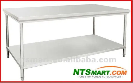 Two Tiers Stainless Steel Work Table (with backsplash)
