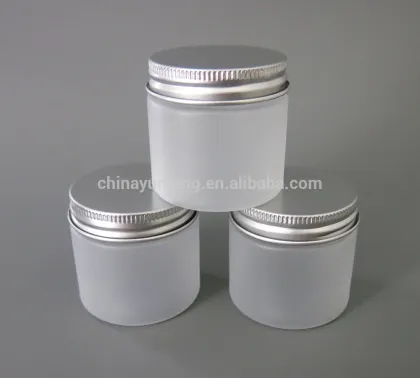 50G frost clear plastic jar with metal lids for moisturiser,night cream use