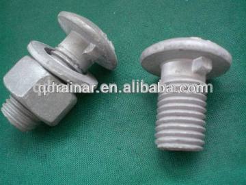 M16*27 M16*38 M16*50 guardrail bolt step head with ear neck carriage bolt