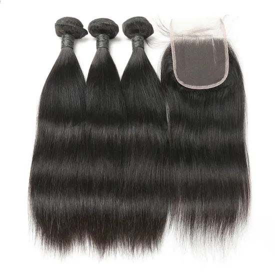 Unprocessed  Vietnamese Raw Natural Cuticle Aligned Human Hair Bundles And Closure 100% virgin hair can be bleached  to #613