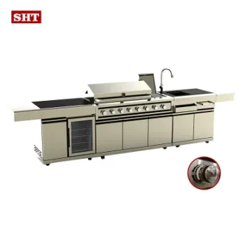 2022 Popular Smart Outdoor Kitchen Cabinet with 8 Burners
