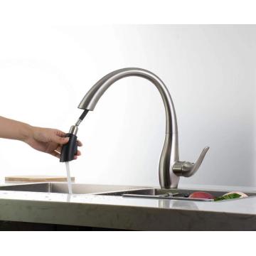 Contemporary chrome plating flexible hose faucets for kitchen