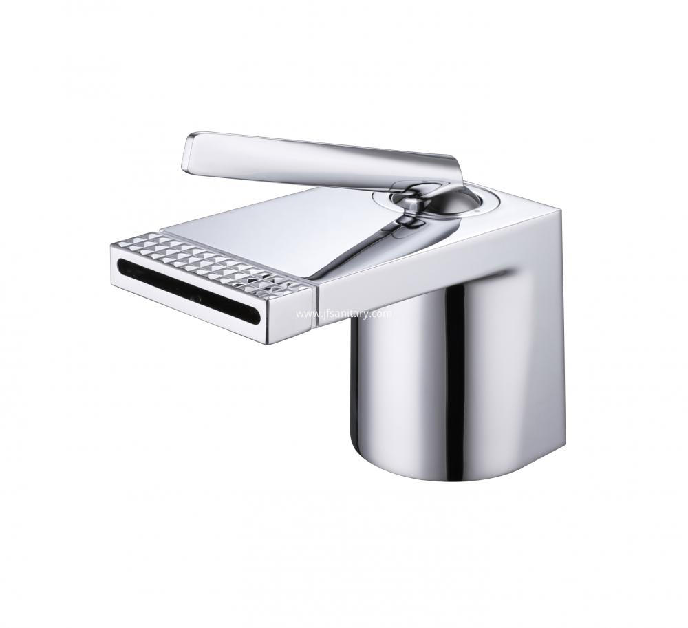 Waterfall Basin Faucets Chrome Brass And Acrylic