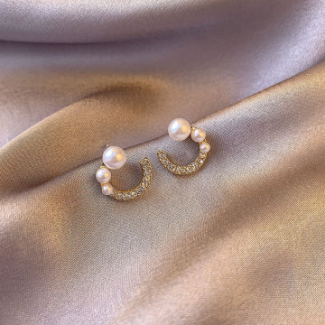 Wholesale Korean Style Personalized Pearl Stud Earrings