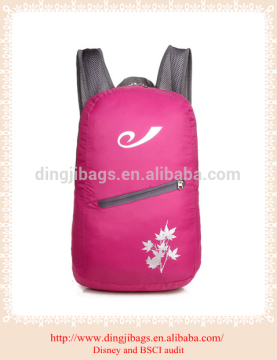 Promotional factory foldable bag with backpack bag