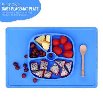 Adsorbable Non-toxic silicone baby food tray Silicone Placemat Non Slip Suctions to Tables
