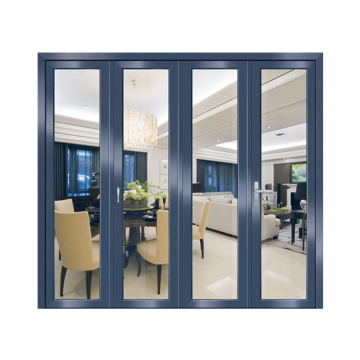Folding Door with Glass Panel Aluminum Profile Frame