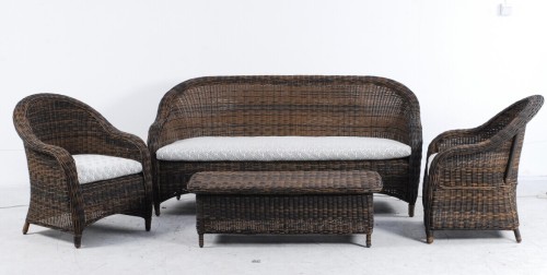 SGS Pass Certification PE Round Wicker Sofa Set (SF-027)