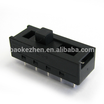 Single pole/double pole Slide switch with solder /PCB terminal 2-5 position/way for Appliance Factory China