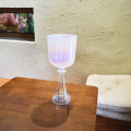 Q're Pearl Pink Crystal Singing Grail Crystal Singing Chalice 6.25''