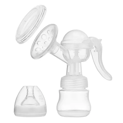Portable Silicone Milk Breast Pump with Baby Bottle