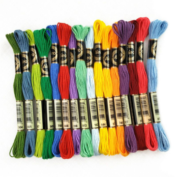 50 Colors Cotton Woven Floss Threads for Cross Stitch and Embroidery
