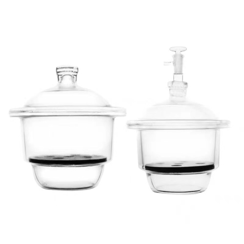 Clear Glass Desiccator with Porcelain Plate 240mm