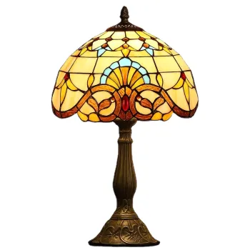 Wholesale High Quality Antique Stained Glass Tiffany Table Lamp with E27 Socket