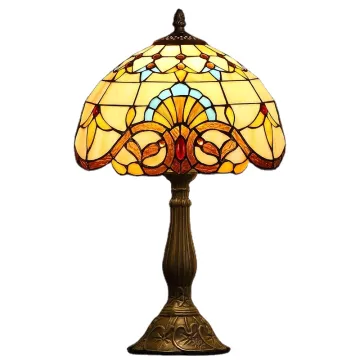Wholesale High Quality Antique Stained Glass Tiffany Table Lamp with E27 Socket
