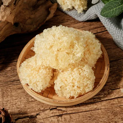 Organic Dried Tremella Mushroom - Golden Tremella Fungus Grown on Linden Wood