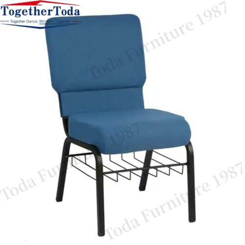 Cheap stackable thickened metal church chairs for hotels