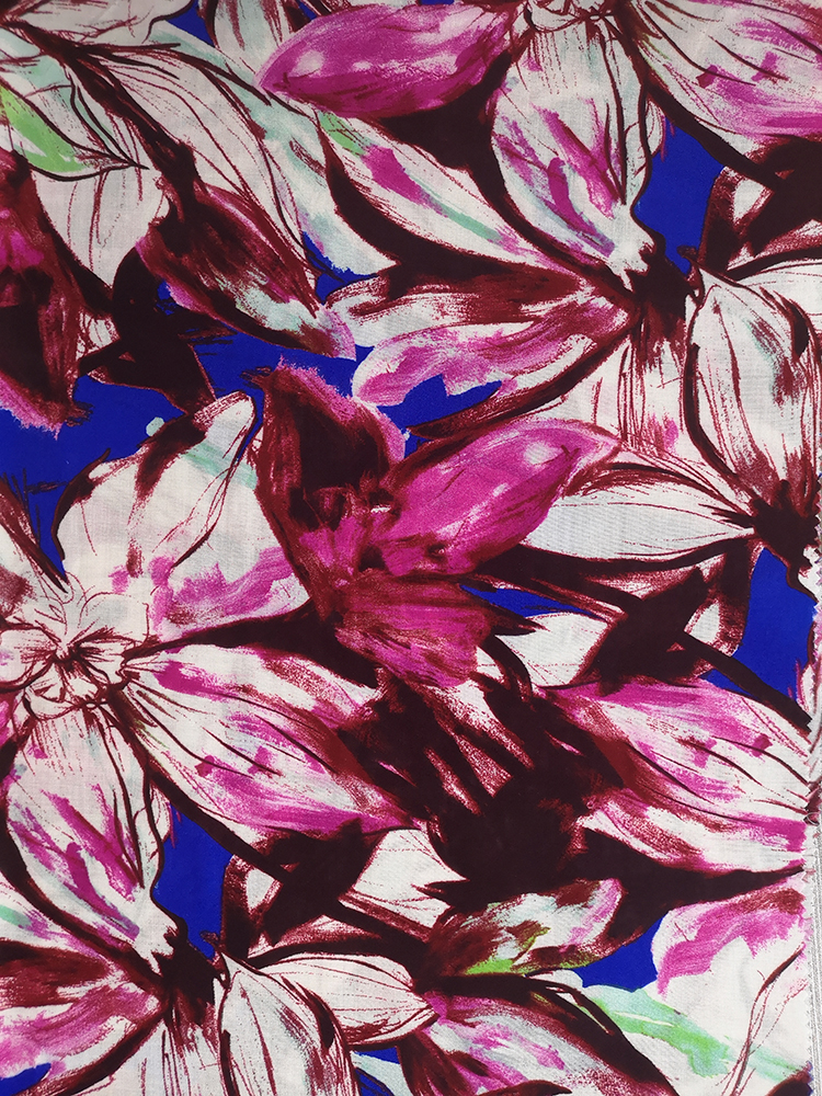 Hand-draw Rayon Challis 30S Air-jet Printing Fabric