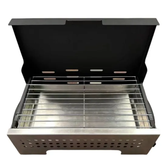 Portable Folding Mini Charcoal BBQ Grill - High Quality Stainless Steel Outdoor Grill with Flame Safety Device