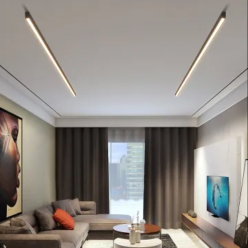 Modern Commercial LED Pendant Light for Home Office - Linear Hanging Lamp