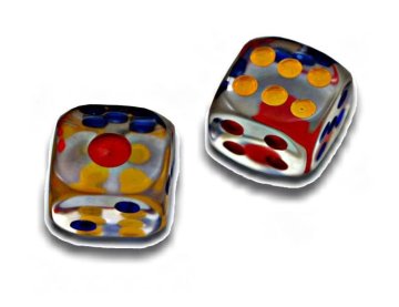 12MM Colorful Transparent Dice