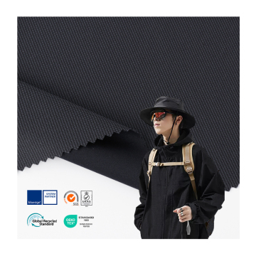 Casual Fabric: Cationic Jacquard Laminated TPU Film Bonded 30D Interlock for Men's Jackets