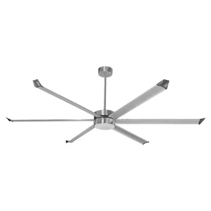 Modern Brushed Nickel Industrial Ceiling Fan - 100 Inch 6 Blade Big Ceiling Fans Prices