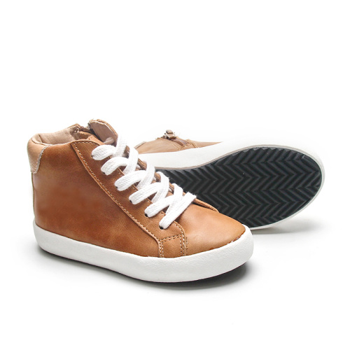 Brown High top sapatilhas meninos e meninas