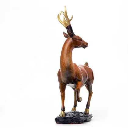 House decoration small size bronze deer sculpture