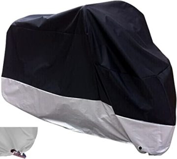 All Season Outdoor Waterproof Black Motorcycle Cover