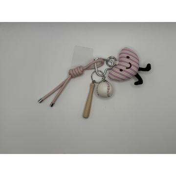 Llavero de peluche con forma de corazón suave, perfecto para el uso diario