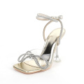 Elegant Butterfly Rhinestone High Heel Sandals
