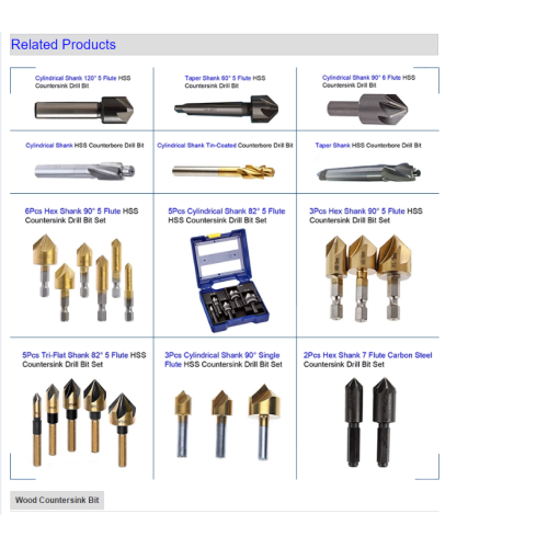 High Speed Steel Threaded Shank Micro Stop Countersink