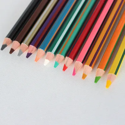 Custom Double Sided Colored Pencils Set - Wooden Bi-Colouring Pencils