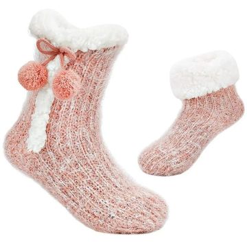 Dicker Strick Sherpa Fleece Plüsch -Slipper -Socken