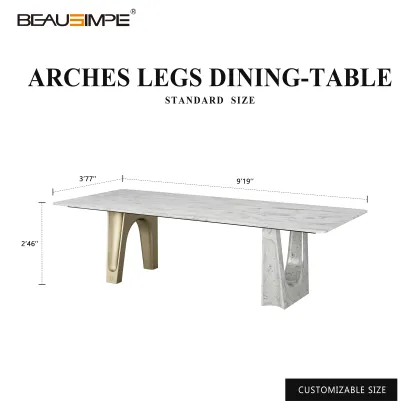 Luxury Fendi Design Italian Marble Dining Table