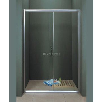 Tempered glass aluminum profile sliding bathroom shower screen
