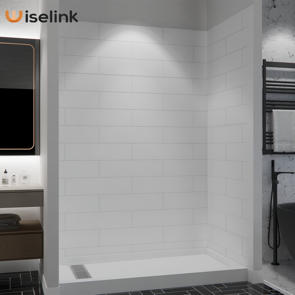 modern shower wall