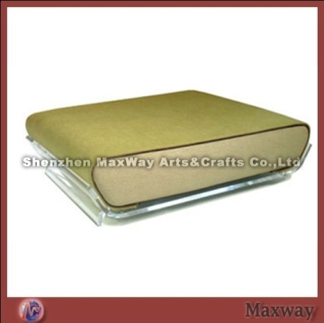 Square clear luxurious lucite/acrylic pet/dog bed with cushion