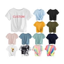 Kundenspezifische hochwertige Damenkrawatten-Farbstoff-T-Shirts