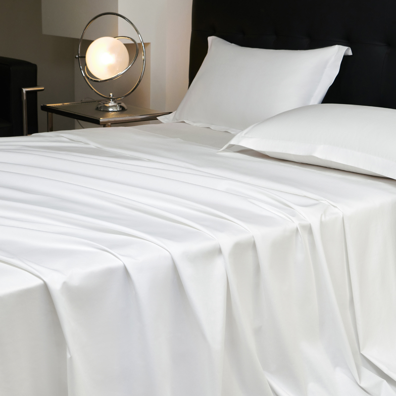 Drap de lit en coton de l'hôtel