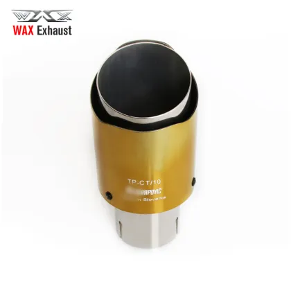 AK Stainless Steel Chromed Golden Exhaust Muffler Tips for Enhanced Performance