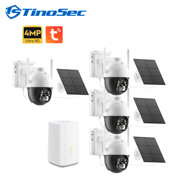 Hot Sale Solar-Powered PTZ Wireless Floodlight Camera - Outdoor CCTV Security System
