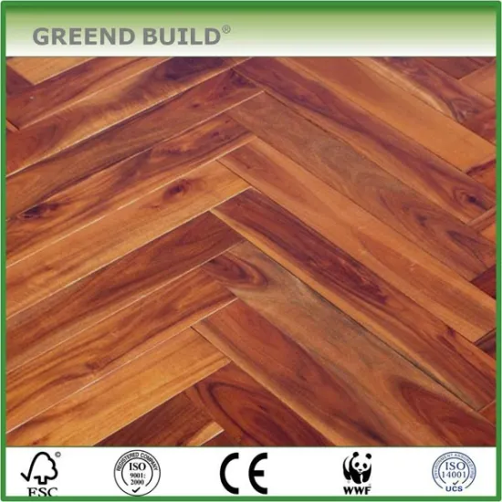 Acacia walnut chevron parquet engineered wood flooring