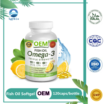 OEM Customized Fish Oil Eye Booster Omega 3 DHA Softgels Support Brain and Eye Health